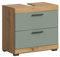 xonox.home Bad Scout X06N3707 Waschbeckenunterschrank Unterschrank Waschschrank in Salbei und Artisan Eiche Nachbildung, ca. B/H/T: 60x56x34 cm