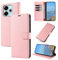 KKEIKO Cover per Xiaomi Redmi 13 4G / Xiaomi Poco M6 4G, Antiurto Custodia in PU Pelle con Blocco RFID, Magnetico Protettiva Cover per Xiaomi Redmi 13 4G / Xiaomi Poco M6 4G, Rosa