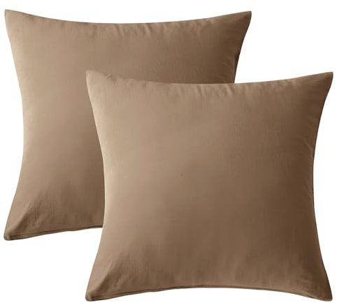 SOULFUL Doppelte Musselin Kissenbezug 50x50 Baumwolle, Dunklerkaffee