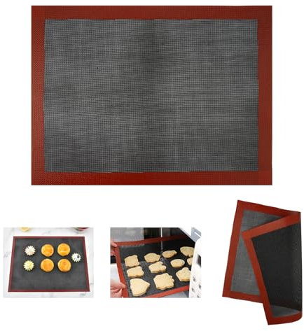 1 Pièces Réutilisable Tapis de Cuisson Silicone Micro Perforé, 40 x 30 cm Tapis de Four Micro-Perforés en Silicone, Résistant à la Chaleur - Pour Baking Mat pour Pain Pâtisserie, Cookies, Macarons