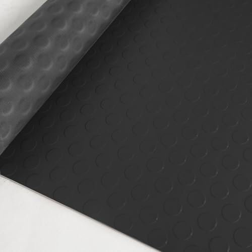 YYRHD-CZ Tapis De Sol en Caoutchouc Antidérapants Très Résistants, Tapis De Sol De Garage, Épaisseur 2,5 Mm(Schwarz,0.6x5m (1.7 x 16.4ft))