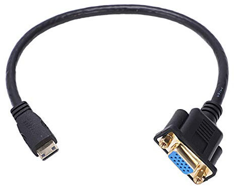 Gosera Mini vers Vga M/F Câble De Connecteur Adaptateur Convertisseur 0. 1Ft
