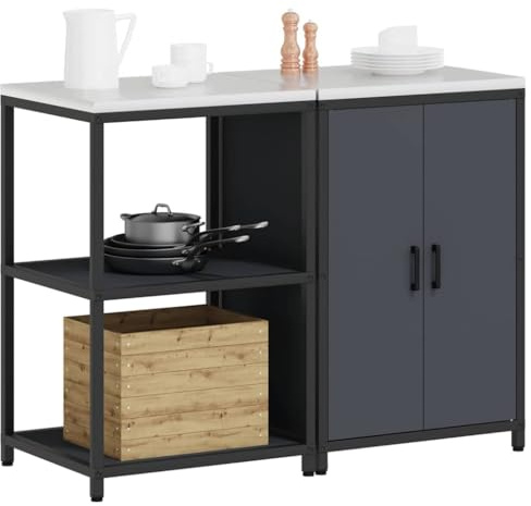 vidaXL Kitchen shelf - a modern solution for your garage or home to keep everything tidy and tidy.