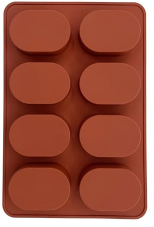 duoyif Silikonformen Schokoladen Ellipse 6.5 x 4.4 cm Ovaler Backform | Ovaler Kuchenform, Brotchen Backformen, Muffinform, Silikon-Backbleche zum Brot Schokoladen, Ellipse Gießform Seifenform