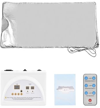 DMETE Fat Burning Sauna Decke Slimmin for Gewichtsverlust Spa Detox, Infrarot-Fernbedienung Heizdecke for Home Body Shaper Zur Entspannung