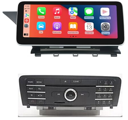 9'' AHD GPS Sat NAV Navigator Canbus Autoradio Car Radio Player Stereo mit Wireless CarPlay & Android Kompatibel mit Mercedes-Benz GLK-Klasse X204 GLK350 GLK320 GLK300 GLK280 GLK250 GLK220 GLK200 CDI