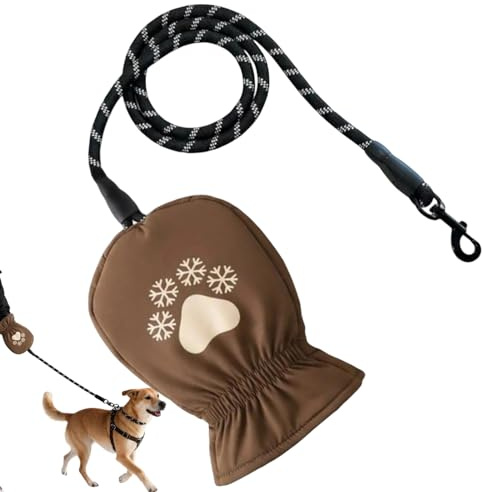 Hundeleine Mit Integriertem Thermo Fausthandschuh, Hundeleine Mit Thermohandschuh, Handwärmer Handschuhe Für Hundespaziergänge Für Tierliebhaber Im Winter