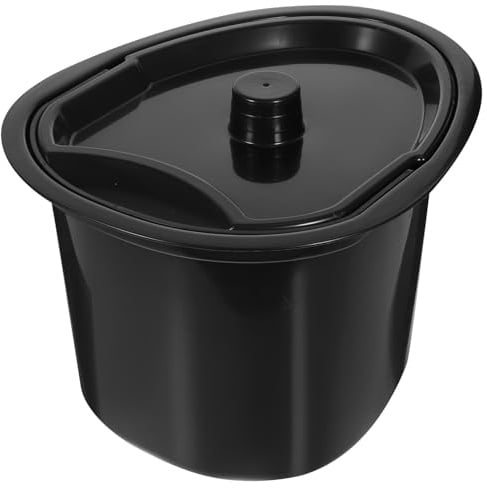 STAHAD Orinal para Personas Mayores y Embarazadas con Tapa, Orinal de Plástico Compacto y Ligero, Recipiente para Orina con Diseño Antihumedad, Adecuado para Uso en Casa Estilo Aleatorio