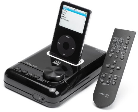 Creative Labs Xdock Wireless - Base (iPod Mini iPod Nano 1,2 iPod 4,5, 2.4 GHz, S-Video CVideo RCA)
