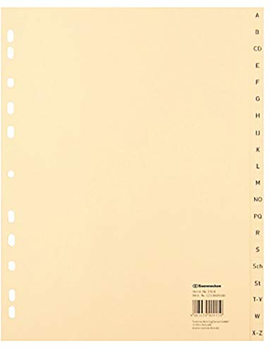Soennecken Register 1924 DIN A4 A-Z volle Höhe Tauenpapier chamois