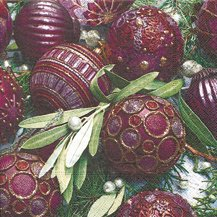 Unbekannt Servietten 20 St. 33x33cm Lunch lila Baumkugeln/Purple Balls