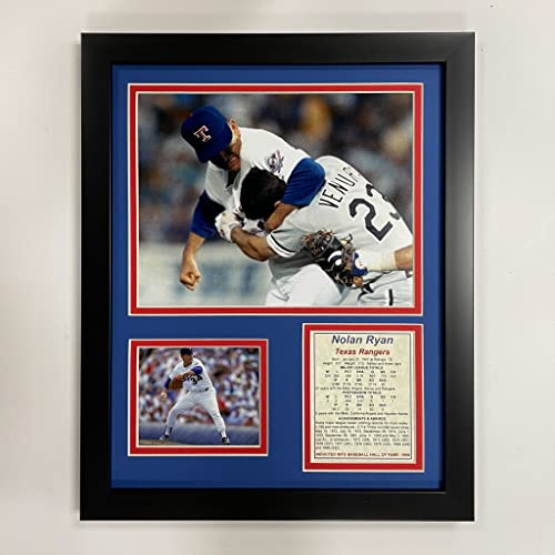 Legenden Sterben Nie Nolan Ryan Kampf gerahmtes Foto Collage, 11 von 35,6 cm