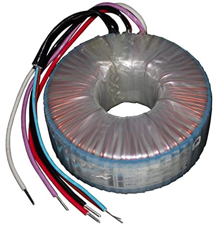 Lumonic transformateur toroïdal Transformateur 230VA 2x12V pour audio, industriels, halogènes et sur rails - 230V tension d'entrée - 24V tension secon