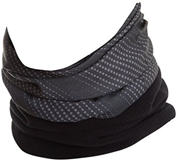 Hilltop Polar Halstuch, Multifunktionstuch, Kopftuch, Schlauchschal, Schal mit Fleece, Cooles Design in Trendfarben, für Damen und Herren, Farbe:Grau Schwarz