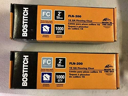 BOSTITCH FLN-200 - Clavo en L para suelos de 5 cm, 1000 unidades por caja