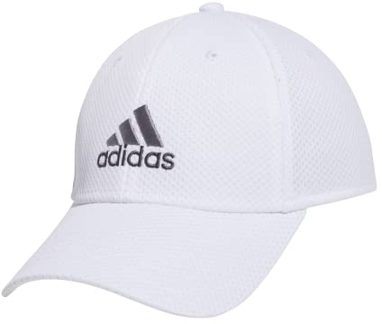 adidas Zags 2.0 Structured Mid Crown A-Flex Stretch Fit Hat Baseballkappe, Weiss/opulenter Garten, S/M
