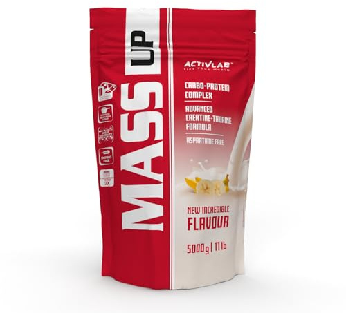 Activlab Weight Gainer - Pulver Shake - Muskelaufbau - Molkenprotein Kohlenhydraten Kreatin Taurin - 5000 g Banane MassUp