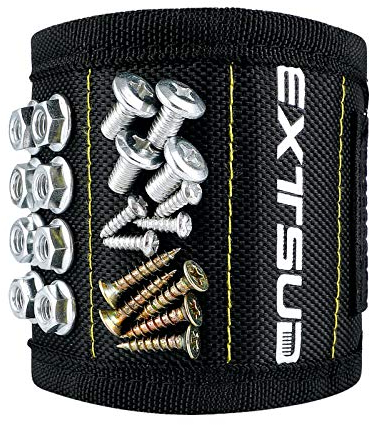 Bracciale Magnetico con 15 Forti Magneti, Idee Regalo Uomo donna, Idee Regalo Amici Regalo Festa del Papà