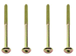 The Bed Slats Company M6 6mm 140mm Long Furniture Connecting Bolts – Hex Allen Key Flathead For Beds, Cots and Furniture Assembly