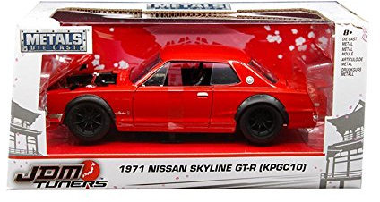 Jada 1971 Nissan Skyline GT-R Red (KPGC10) JDM Tuners 1-24 Druckguss Modellauto