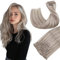 Hetto Clip in Extensions Echthaar Blond Echthaar Extensions Clip 120g 35 cm 7pcs Highlights Bleichblond Gerade Remy Vollkopf Natürliche Invisible Haarverlängerung #18/613