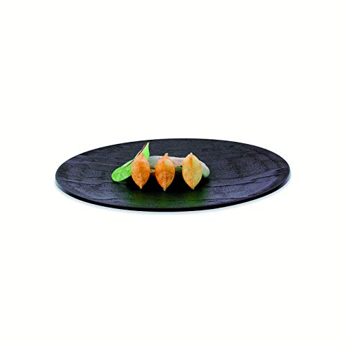 Assiette effet ardoise ovale 18 x 13 cm plastique PS 5 unités – Spécial restauration, événements, dégustation, food trucks et fêtes