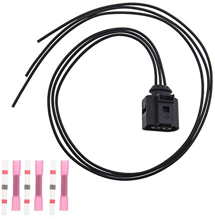 EMSea 3-polig Stecker vor verkabelt Stecker Kabelgebundener Pigtail Stecker und Schrumpfverbinder Kit kompatibel mit 1J0973703-3Pin (weiblich)