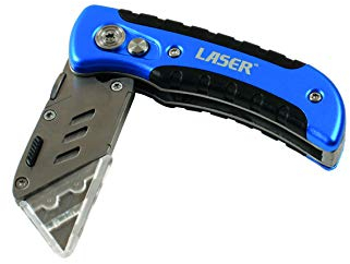 Laser 7870 Folding Utility Knife, Silver