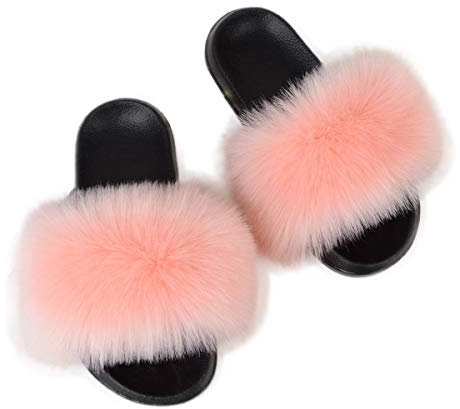 ORANDESIGNE Pantofole Donna Pantofole Pelose Sandali Scarpe Spiaggia Infradito Morbido Comode Pantofole Peluche Ciabatte Punta Aperta B Rosa 38/39 EU