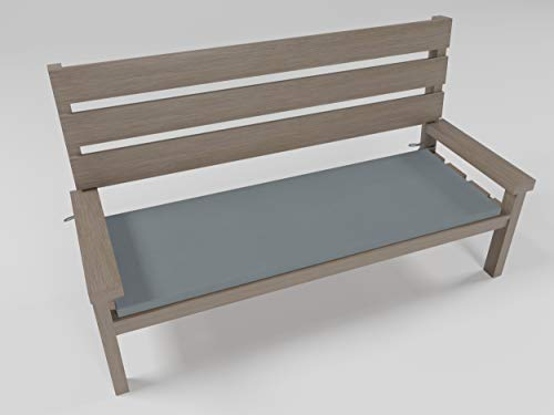 Market-Alley Bankkissen Bankauflage Sitzkissen Gartenbank Kissen für Garten Bank Polsterauflage Gartenschaukel, Gartenmöbel (122 Dunkelgrau 140x40x4cm 1 Stück)