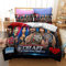 NICHIYOBI World Wrestling Entertainment WWE Bettbezug Bettwäsche Set - Bettbezug und Kissenbezug,Mikrofaser,3D Digital Print dreiteiliger Bettwäsche (6,Single 135x200cm+80 * 80cm)