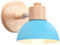 iDEGU Applique Murale Industrielle Vintage 15CM Lampe Murale Réglable en Bois Métal Rétro E27 Luminaire Applique Interieur pour Chambre Salon Couloir Restaurant (1 Pack, Bleu)
