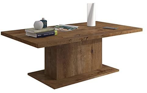 Mirjan24 Couchtisch Ulriko, 110x60x43 cm, Stylischer Rechteckiger Kaffeetisch, Sofatisch, Tee Tisch, Wohnzimmertisch, Beistelltisch (Eiche Lefkas)