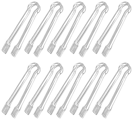 Lot de 10 pinces de service en plastique transparent pour buffet, cuisine, mini ustensiles de service pour aliments, glace, salade, buffet, barbecue, biscuits, 16 cm