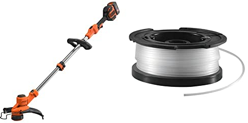 BLACK+DECKER Coupe-Bordures sans Fil 36V, Coupe-Bordures 33 cm & Bobine de Rechange pour Coupe-Bordures, Bobine Reflex, 10 m de Fil en Nylon Reflex, Fil de ⌀1,5 mm, A6481-XJ