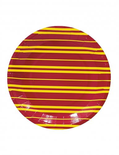Party Pro 8 Assiettes en Carton Sorcier 22 cm - Rouge - Taille Unique
