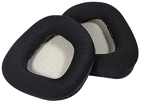 Ohrpolster kompatibel für Corsair Void Pro, RGB 7.1 Gaming Headset, Ohrpolster, Ersatzteile, Ersatz Ohrmuscheln aus Memory Schaum (Schwarz Grau)