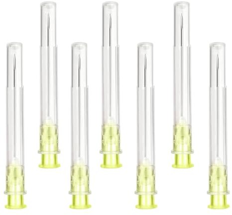 100 Stück x 20G x 1-1/2 (0.9mm x 40mm) Edelstahl Abgabe Tube für Nachfüllflüssigkeiten,einzeln verpackt,Nachfüllröhrchen für Industrie,Wissenschaftslabore,Haushalt,Hobby,flüssiges Öl,Klebstoff