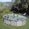 Paradies Pool® Gre Giant oval 300x500x120cm (Ø x H), Stahlwandbecken Stein, Poolplane in blau 0,4mm, Handlauf extra breit, inkl. Skimmer-Set und Leiter, Swimmingpool, Menge: 1 Stück