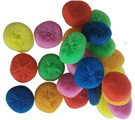 Kunststoff-Geschirrschrubber für Geschirr, Nylon-Topf-Scheuerschwamm, bunt, kratzfest, Scheuerschwamm für Kochgeschirr (24 Stück)