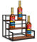 THYGIFTREE Étagère à sirop de café à 3 niveaux pour 12 bouteilles de sirop, support pour station de café, étagères de rangement pour sirop, vin, vinaigrette pour cuisine