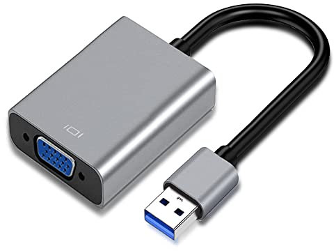 Adaptador USB 3.0 a VGA para monitor Windows 11/10/8, para laptop, múltiples monitores para PC de escritorio y TV