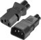 Xiatiaosann IEC C14/C13 to C5/C6 Cloverleaf Power Adapter for Kettle, 3 Pin Male Female IEC320 AC 250V 10A Plug Socket Connector Converter for Laptop UPS Monitor, 2 PCS