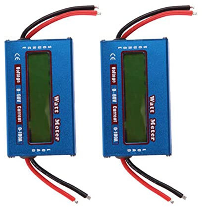 2X Digital Wattmeter Watt Meter Power Meter DC 60V 100A Balance Voltage Battery Checker