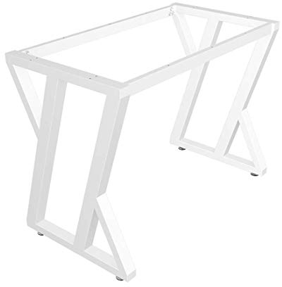 CAZARU Möbelstützbein, Weiß – einfache quadratische Tischbeine aus Schmiedeeisen, verstellbare, hochbelastbare Möbelbeschläge, rutschfeste DIY-Möbelfüße/Stangenfüße