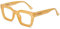 DOOVIC Occhiali con montatura giallo spessa da lettura donna 1.75 con Filtro a Luce Blu Occhiali da Vista