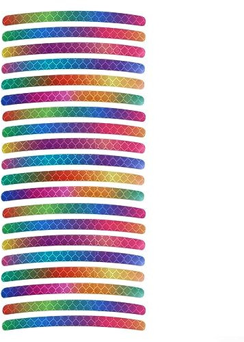 20X Riflettente Auto Cerchio Cerchio Dell'automobile Decalcomanie Adesivi Multiclolor Accessori