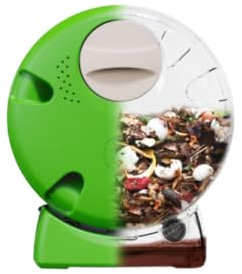 Composteur Domestique Rotatif et Compact 40L ImpakCity - Évite Les Mauvaises Odeurs, Les Insectes et Les Rongeurs, avec Compartiment pour Liquides Lixiviés, Fabriqué avec des Matériaux Recyclables