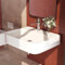 EMKE Waschbecken Rechteckig Keramik Hängewaschbecken mit dünnem Rand Design Handwaschbecken Waschtisch Für Badezimmer Gäste-WC (610x475x140mm, Weiß)