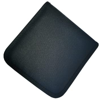 Tillmann Media CD-Tasche zur Archivierung von 20 Discs/CD/DVD/Blu-Ray – Menge: 12 Stück – CD Organizer ideal zur Aufbewahrung von Filmen, Videospielen, Musik und Daten, Wallet aus Nylon – Schwarz